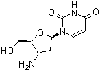 3'-氨基-2',3'-二脱氧尿苷分子结构 (CAS 84472-86-6)