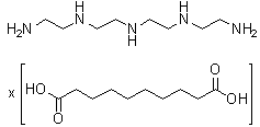 癸二酸与N-(2-氨基乙基)-N'-[2-[(2-氨基乙基)氨基]乙基]-1,2-乙二胺的化合物分子结构 (CAS 84501-59-7)
