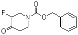 3-氟-4-氧代哌啶-1-羧酸苄酯分子结构 (CAS 845256-59-9)