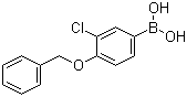 4-苄氧基-3-氯苯硼酸分子结构 (CAS 845551-44-2)