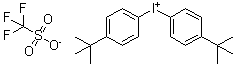 二(4-叔丁基苯基)碘鎓三氟甲烷磺酸盐分子结构 (CAS 84563-54-2)