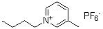 1-丁基-3-甲基吡啶鎓六氟磷酸盐分子结构 (CAS 845835-03-2)
