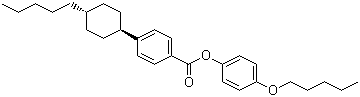 4-Pentyloxyphenyl 4-trans-(4-pentylcyclohexyl)benzoate molecular structure (CAS 84601-01-4)