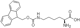 N'-Fmoc-L-赖氨酸分子结构 (CAS 84624-28-2)