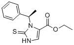 乙基(R)-2,3-二氢-3-(1-苯基乙基)-2-硫代-1H-咪唑-4-羧酸酯分子结构 (CAS 84711-26-2)