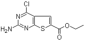 2-氨基-4-氯-噻吩并[2,3-d]嘧啶-6-羧酸乙酯分子结构 (CAS 847560-46-7)