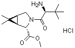 (1R,2S,5S)-3-[(2S)-2-氨基-3,3-二甲基-1-氧代丁基]-6,6-二甲基-3-氮杂双环[3.1.0]己烷-2-羧酸甲酯单盐酸盐分子结构 (CAS 847644-96-6)