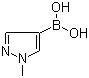 1-甲基-1H-吡唑-4-硼酸分子结构 (CAS 847818-55-7)