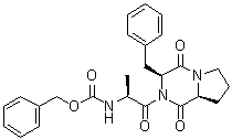 [3S-[2(R*),3alpha,8abeta]]-[2-[六氢-1,4-二氧代-3-(苯基甲基)吡咯并[1,2-a]吡嗪-2(1H)-基]-1-甲基-2-氧代乙基]氨基甲酸苯甲酯分子结构 (CAS 84787-83-7)