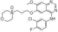 N-(3-Chloro-4-fluorophenyl)-7-methoxy-6-[3-(4-oxido-4-morpholinyl)propoxy]-4-quinazolinamine molecular structure (CAS 847949-51-3)