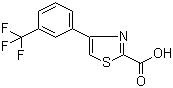 4-[3-(Trifluoromethyl)phenyl]-2-thiazolecarboxylic acid molecular structure (CAS 847956-11-0)