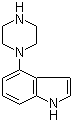 structure of CAS# 84807-09-0, 4-(Piperazino)indole;4-(1-Piperazinyl)-1H-indole