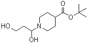 3-[4-(叔丁氧羰基)哌啶-1-基]-3-羟基丙烷醇分子结构 (CAS 848070-16-6)