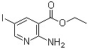 2-氨基-5-碘-3-吡啶羧酸乙酯分子结构 (CAS 848093-36-7)