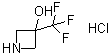 3-(三氟甲基)氮杂环丁-3-醇盐酸盐分子结构 (CAS 848192-96-1)
