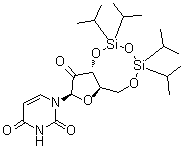 3',5'-O-(四异丙基二硅氧烷-1,3-二基)-2'-氧代尿苷分子结构 (CAS 84828-97-7)
