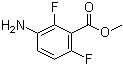 3-氨基-2,6-二氟苯甲酸甲酯分子结构 (CAS 84832-02-0)