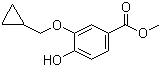 3-环丙基甲氧基-4-羟基苯甲酸甲酯分子结构 (CAS 848574-60-7)