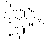 N-[4-[(3-氯-4-氟苯基)氨基]-3-氰基-7-乙氧基-6-喹啉基]乙酰胺分子结构 (CAS 848655-77-6)