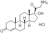 21-氨基-17-羟基孕烯二酮盐酸盐分子结构 (CAS 84869-30-7)