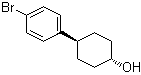 反式-4-(4-溴苯基)-环己醇分子结构 (CAS 84892-42-2)