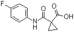 1-(4-氟苯基氨基甲酰基)环丙烷羧酸分子结构 (CAS 849217-48-7)
