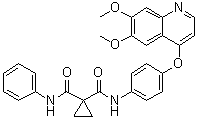 N-[4-[[6,7-二(甲氧基)喹啉-4-基]氧基]苯基]-N'-苯基环丙烷-1,1-二甲酰胺分子结构 (CAS 849221-94-9)