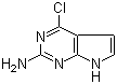 2-氨基-4-氯吡咯并[2,3-d]嘧啶分子结构 (CAS 84955-31-7)