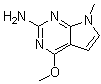 4-甲氧基-7-甲基-7H-吡咯并[2,3-d]嘧啶-2-胺分子结构 (CAS 84955-33-9)