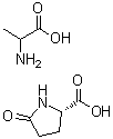 丙氨酸与5-氧代-L-脯氨酸的化合物分子结构 (CAS 84962-38-9)