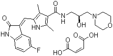 SU14813 马来酸盐分子结构 (CAS 849643-15-8)