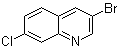 3-溴-7-氯喹啉分子结构 (CAS 84973-05-7)