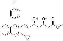 Methyl (3R,5S,6E)-7-[2-cyclopropyl-4-(4-fluorophenyl)-3-quinolinyl]-3,5-dihydroxy-6-heptenoate molecular structure (CAS 849811-78-5)