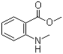 结构式 CAS# 85-91-6, 2-(甲氨基)苯甲酸甲酯; N-甲基邻氨基苯甲酸甲酯; 邻甲氨基苯甲酸甲酯