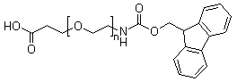 alpha-(2-羧基乙基)-omega-[2-[[(9H-芴-9-基甲氧基)羰基]氨基]乙氧基]-聚环氧乙烷分子结构 (CAS 850312-72-0)