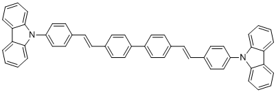 4,4'-双(4-(9H-咔唑-9-基)苯乙烯基)-1,1'-联苯分子结构 (CAS 850594-34-2)