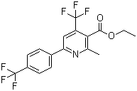 2-甲基-4-三氟甲基-6-(4-三氟甲基苯基)烟酸乙酯分子结构 (CAS 851070-23-0)