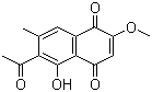 2-甲氧基-6-乙酰基-7-甲基胡桃酮分子结构 (CAS 85122-21-0)