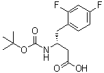(3R)-3-[(tert-Butoxycarbonyl)amino]-4-(2,4-difluorophenyl)butanoic acid molecular structure (CAS 851307-12-5)
