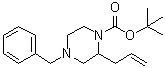 4-苄基-2-(2-丙烯-1-基)-1-哌嗪羧酸叔丁酯分子结构 (CAS 851331-38-9)