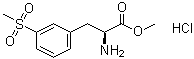 3-(甲基磺酰基)-L-苯丙氨酸甲酯盐酸盐分子结构 (CAS 851785-21-2)