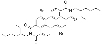 5,12-Dibromo-2,9-bis(2-ethylhexyl)-anthra[2,1,9-def:6,5,10-d'e'f']diisoquinoline-1,3,8,10(2H,9H)-tetrone molecular structure (CAS 851786-15-7)