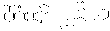 氯哌斯汀芬地柞酸盐分子结构 (CAS 85187-37-7)
