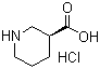 (3S)-3-哌啶甲酸盐酸盐分子结构 (CAS 851956-01-9)