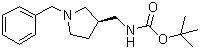 (R)-1-Benzyl-3-N-Boc-aminomethylpyrrolidine molecular structure (CAS 852857-09-1)