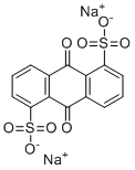 9,10-二氢-9,10-二氧代-1,5-蒽二磺酸二钠盐分子结构 (CAS 853-35-0)