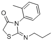 3-(2-甲基苯基)-2-((Z)-丙基亚胺)噻唑烷-4-酮分子结构 (CAS 854107-53-2)
