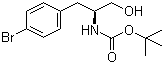 N-Boc-L-4-溴苯丙氨醇分子结构 (CAS 854760-84-2)