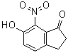 2,3-Dihydro-6-hydroxy-7-nitro-1H-inden-1-one molecular structure (CAS 85515-22-6)
