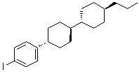 [反式(反式)]-1-碘-4-(4'-丙基[1,1'-联环己烷]-4-基)苯分子结构 (CAS 85547-11-1)